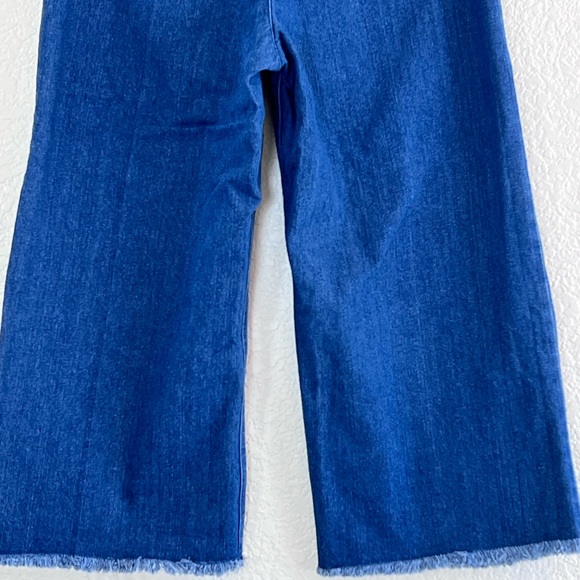 DO+BE | Like new high rise rigid denim cropped wide leg ankle raw hem je… - Picture 6 of 11